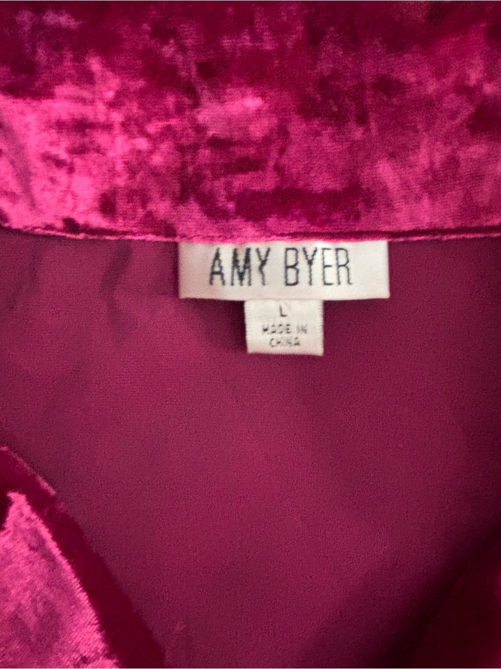 Vintage 90s Crushed Velvet Button Blouse - Picture 5 of 8